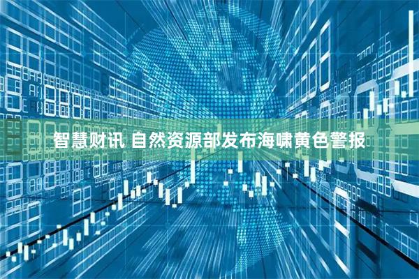 智慧财讯 自然资源部发布海啸黄色警报